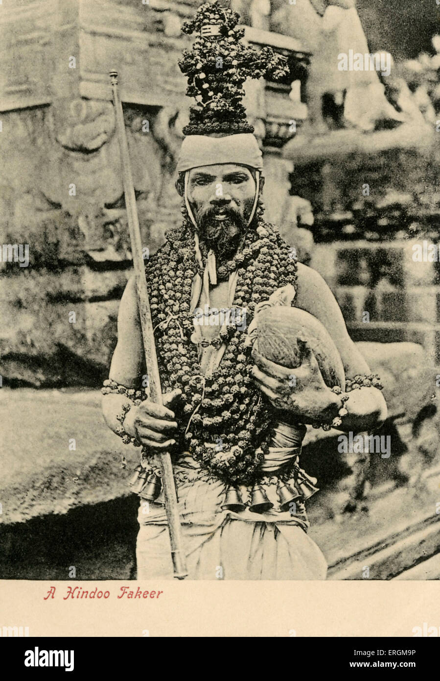 Prêtre hindou, Madras (Chennai), Inde. Photographie du début du xxe siècle. Banque D'Images