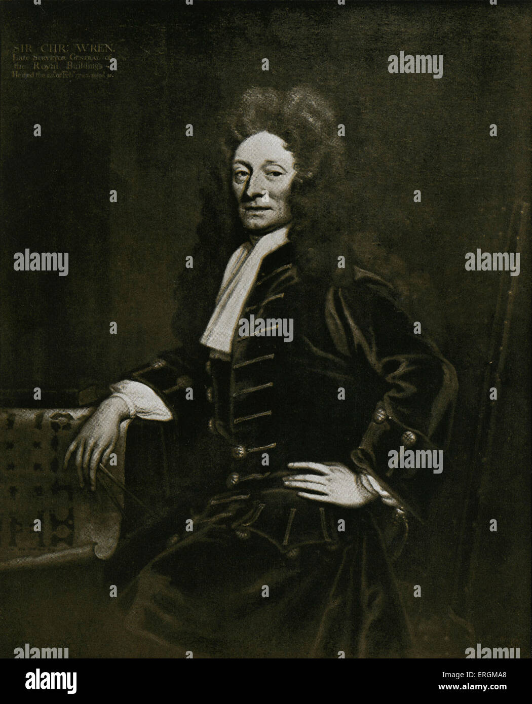 Chrisopher Wren (1632-1723) par Godfrey Kneller (1646-1723), 1711. Wren est un architecte, designer de 52 églises dans Banque D'Images