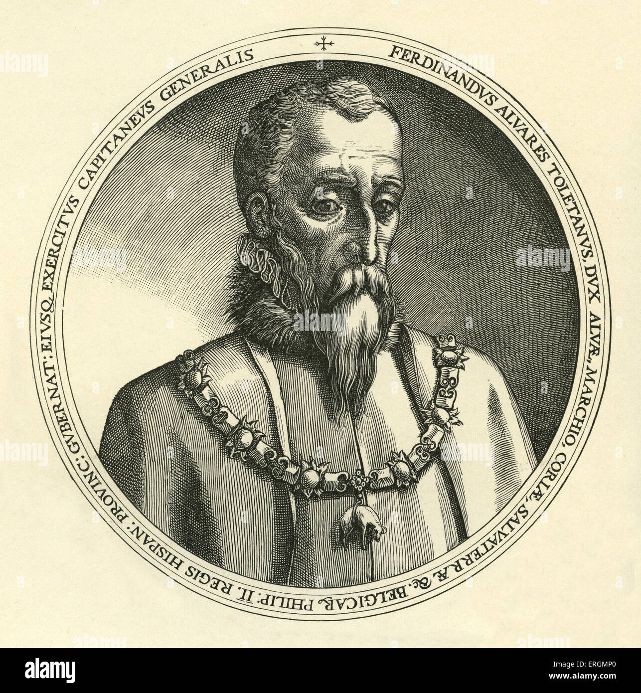 Fernando Alvarez (1507-1582) a été le Grand Duc d'Alba. Un général célèbre pour sa tactique et la cruauté, Alvarez a combattu à Tunis, les Pays-Bas et le Portugal. Banque D'Images