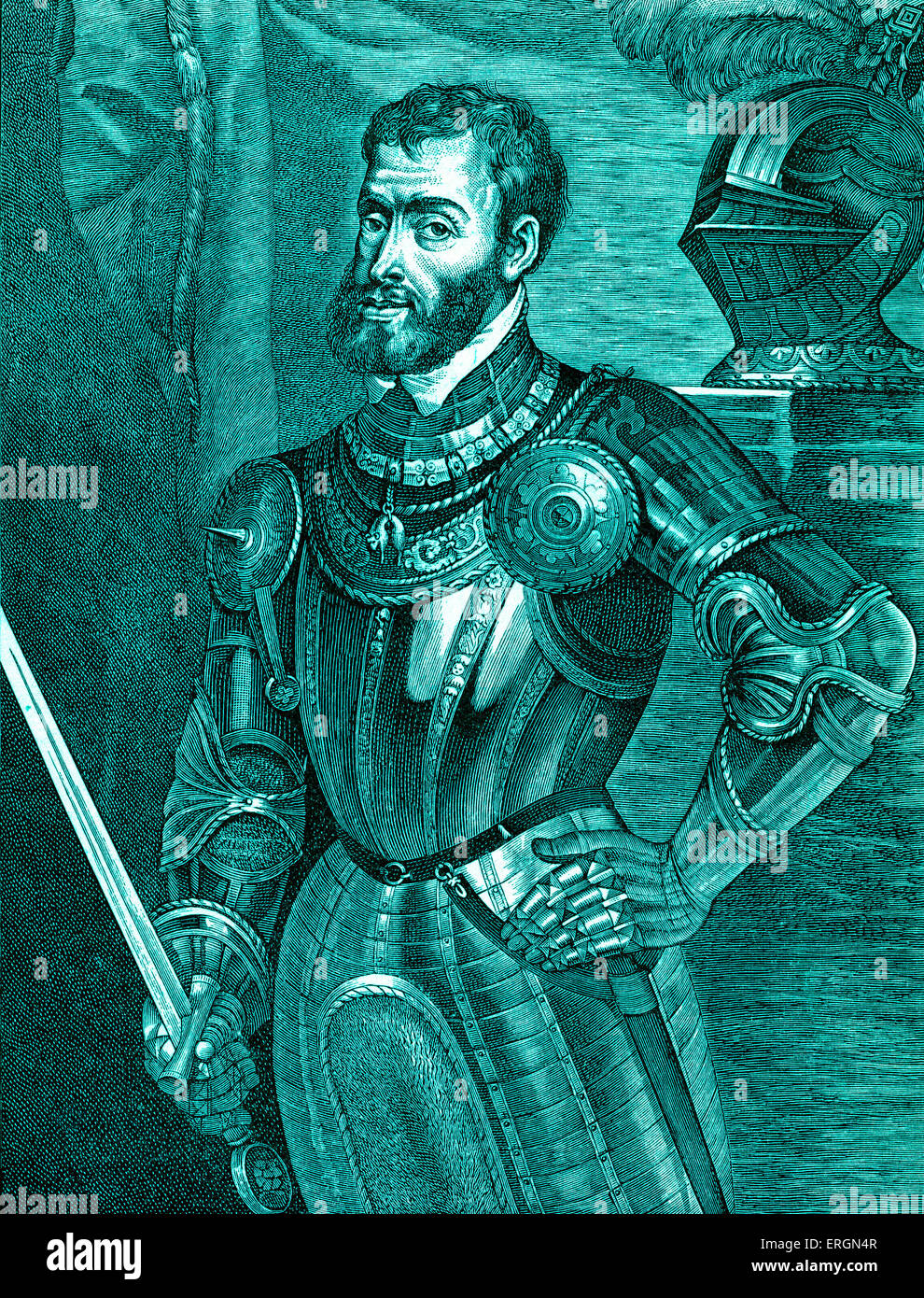 Charles V - portrait de saint empereur romain 24 février 1500 - 21 septembre 1558. Connu sous le nom de Carlos I de España y V de Alemania Banque D'Images