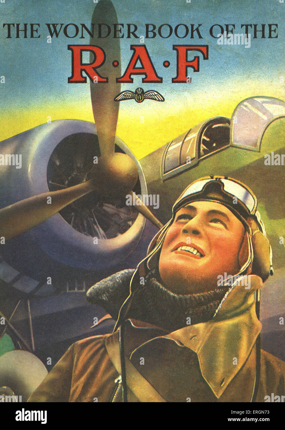 WW2 - L'Étonnant Livre de la R.A.F, illustration de la couverture avant. Sous-titre suivant : Chevalier de l'air. Banque D'Images
