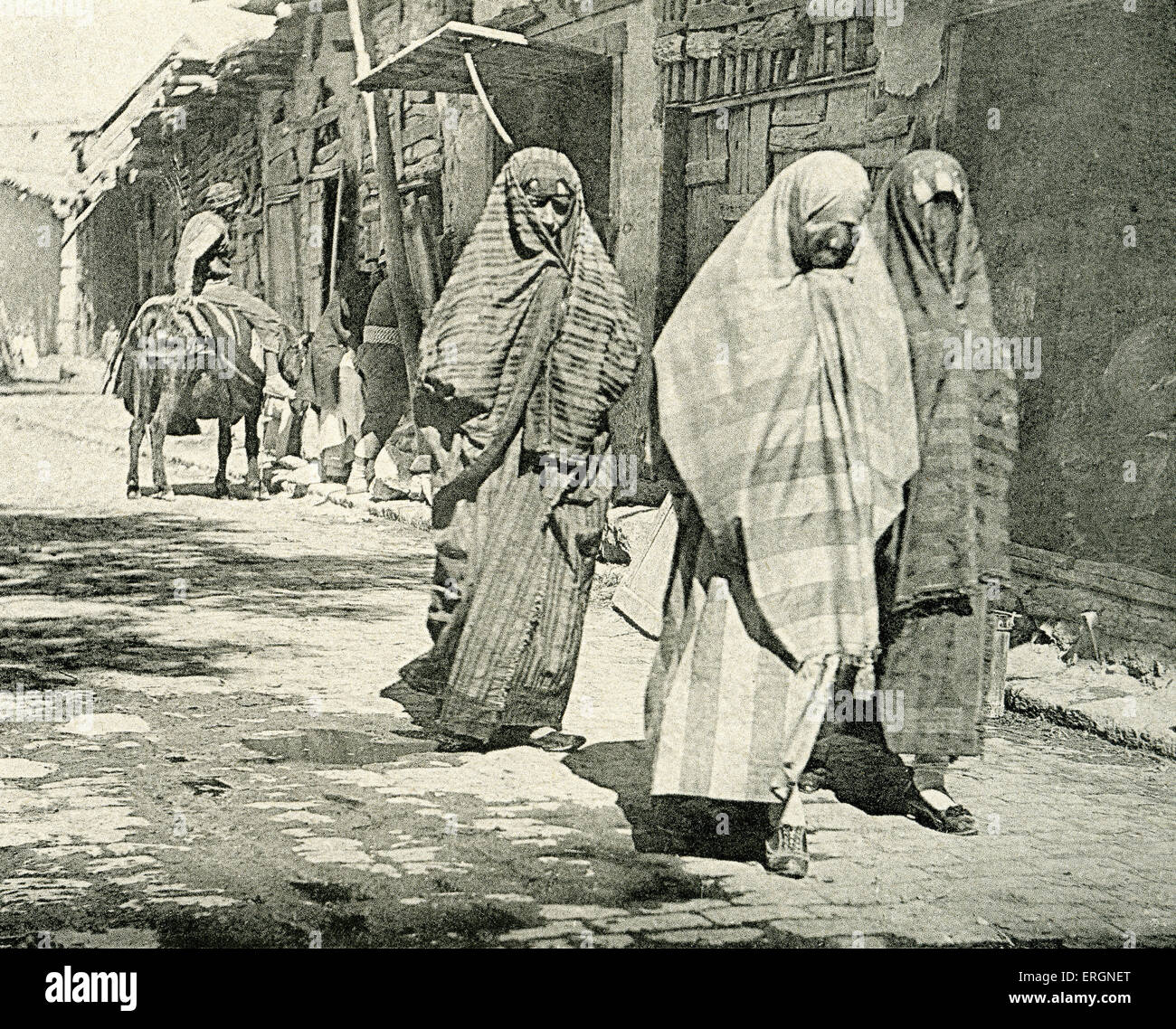 Les femmes turques à Damas, en Syrie en 1894. Banque D'Images