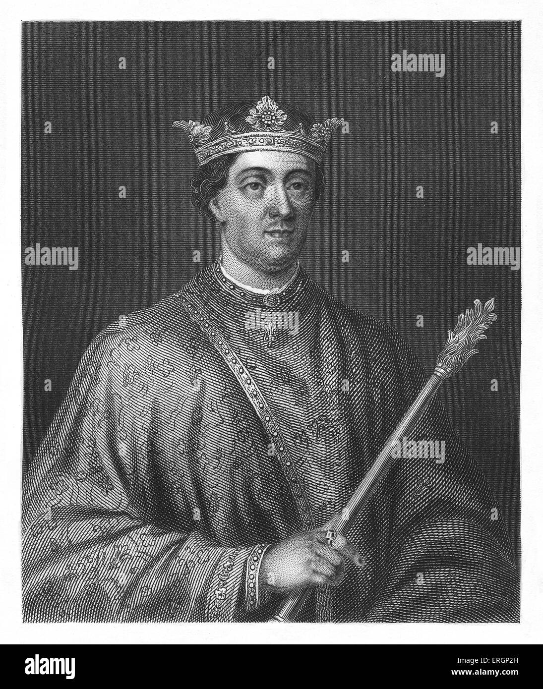 Henri II, roi d'Angleterre 1154-89, portrait. 5 mars 1133 - 6 juillet 1189. Banque D'Images
