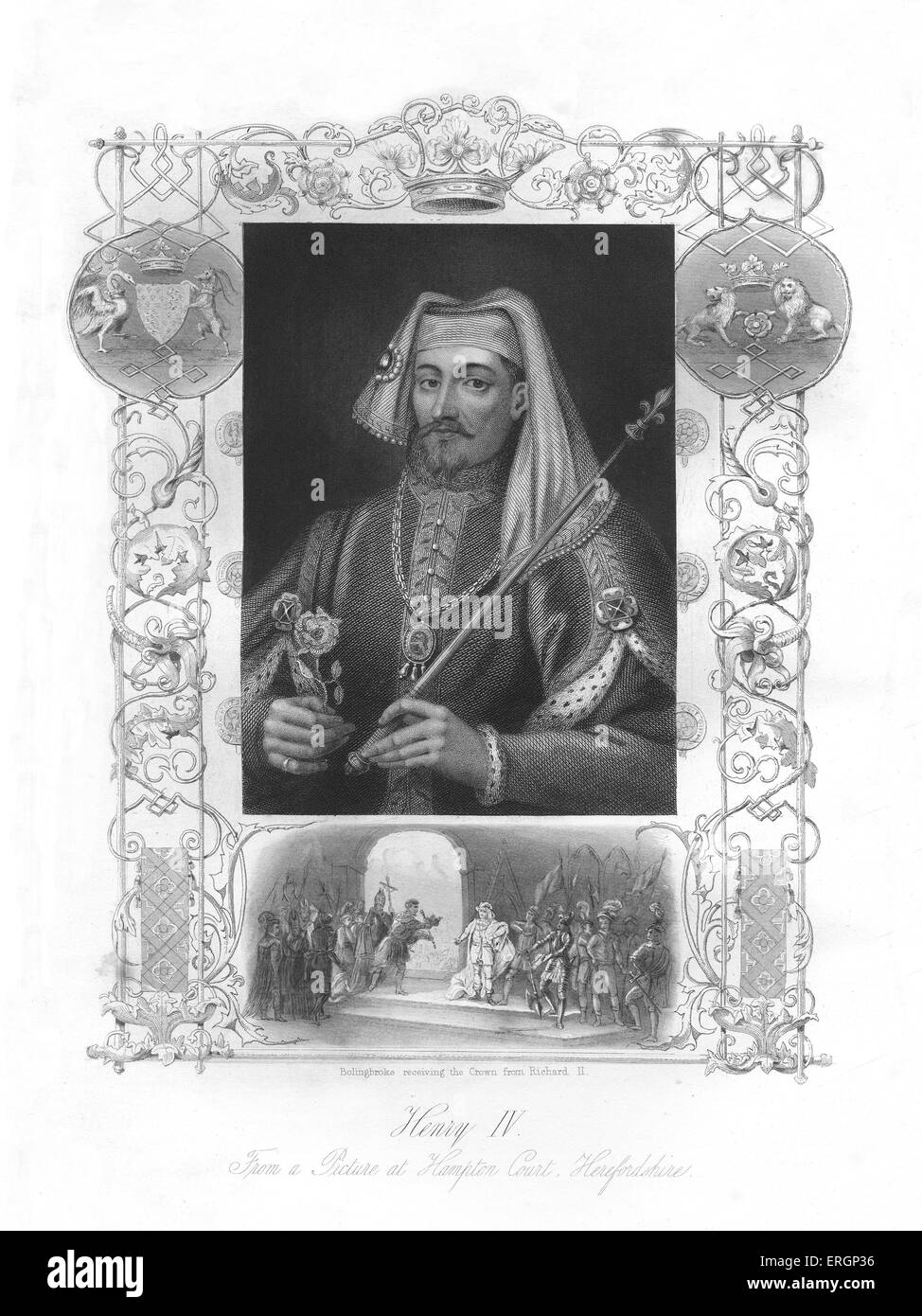 Henry IV, portrait. Roi d'Angleterre et Seigneur d'Irlande 1399-1413. 15 avril 1367 - 20 mars 1413. Banque D'Images