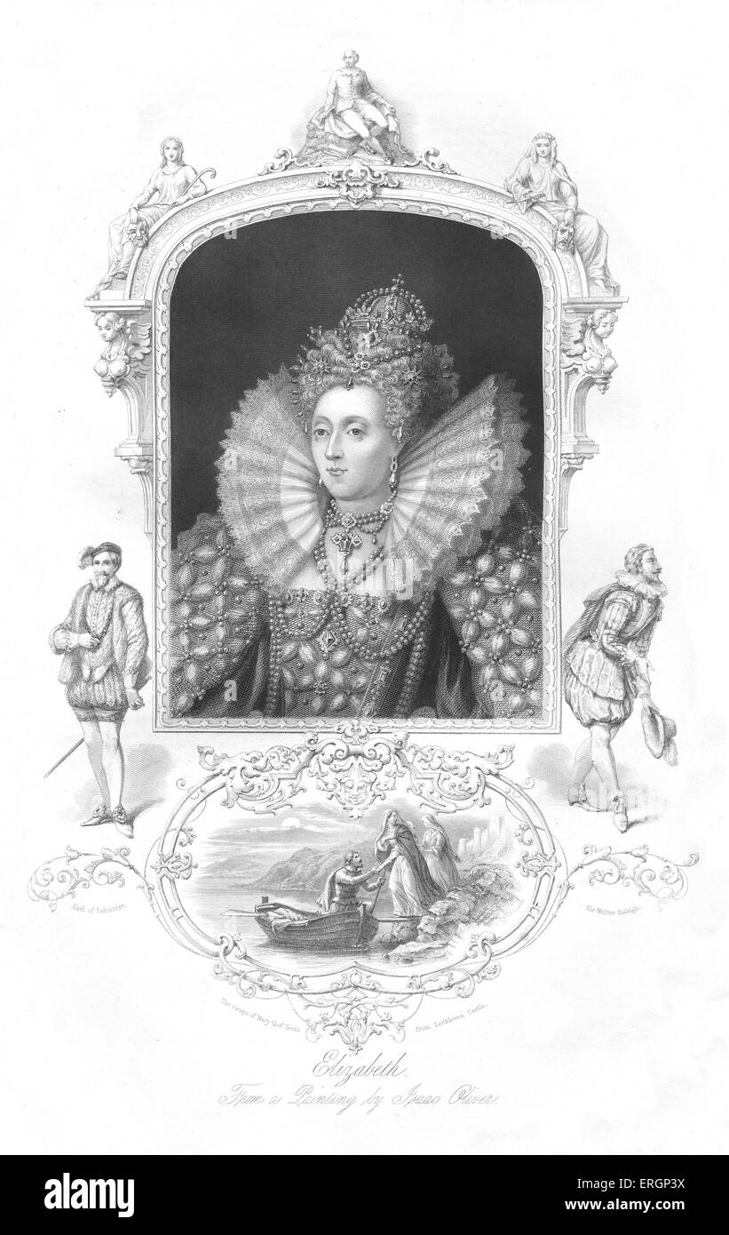 Elizabeth I, portrait. Reine d'Angleterre à partir de 1558 jusqu'à sa mort. 7 Septembre 1533 - 24 mars 1603. Banque D'Images