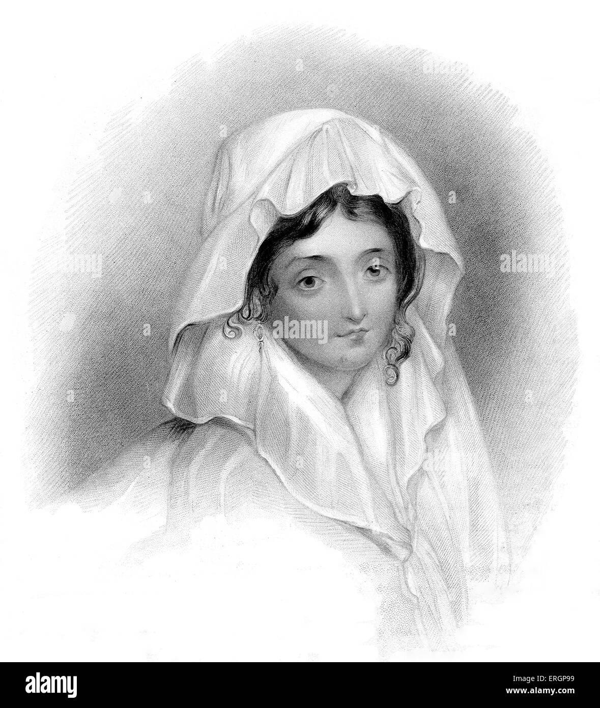 Margarita Cogni. épouse d'un boulanger qui vénitien Byron a eu une courte liaison avec en 1817. Gravure par Henry Thomas Ryall Août 1811 - 14 septembre 1867 Banque D'Images