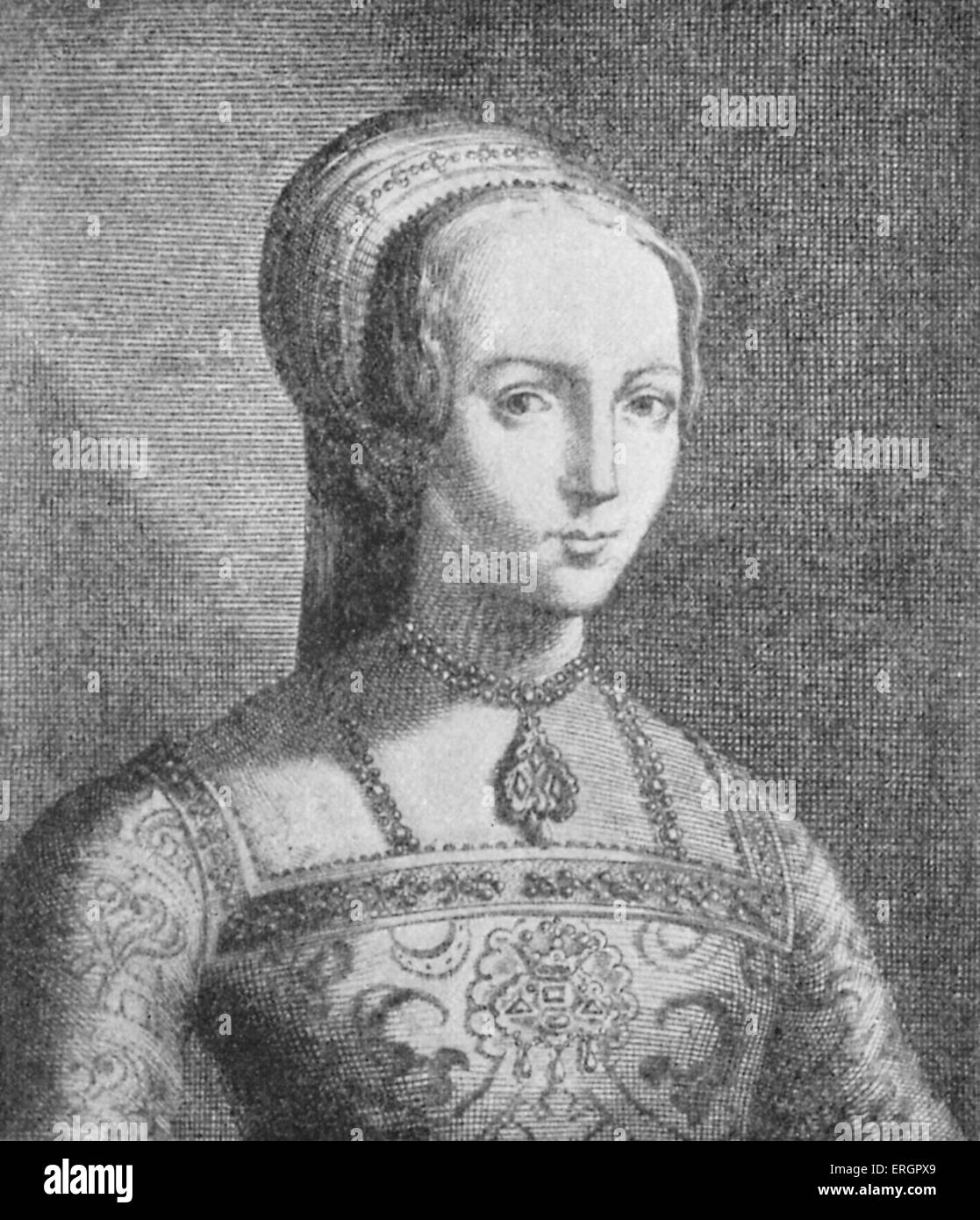 Lady Jane Grey (1536/1537-12 février 1554), portrait. Nièce d'Henri VIII d'Angleterre. Également appelée Reine Jane, comme elle règne comme Reine sans couronne Régent du Royaume d'Angleterre et du Royaume d'Irlande pendant 9 jours en juillet 1553 quand Edward sur son lit de mort l'a nommée comme son successeur, au cours de ses deux soeurs Elizabeth and Mary. Après une illustration de 'Heroologia Anglica' par Henry Holland, 1620. Banque D'Images