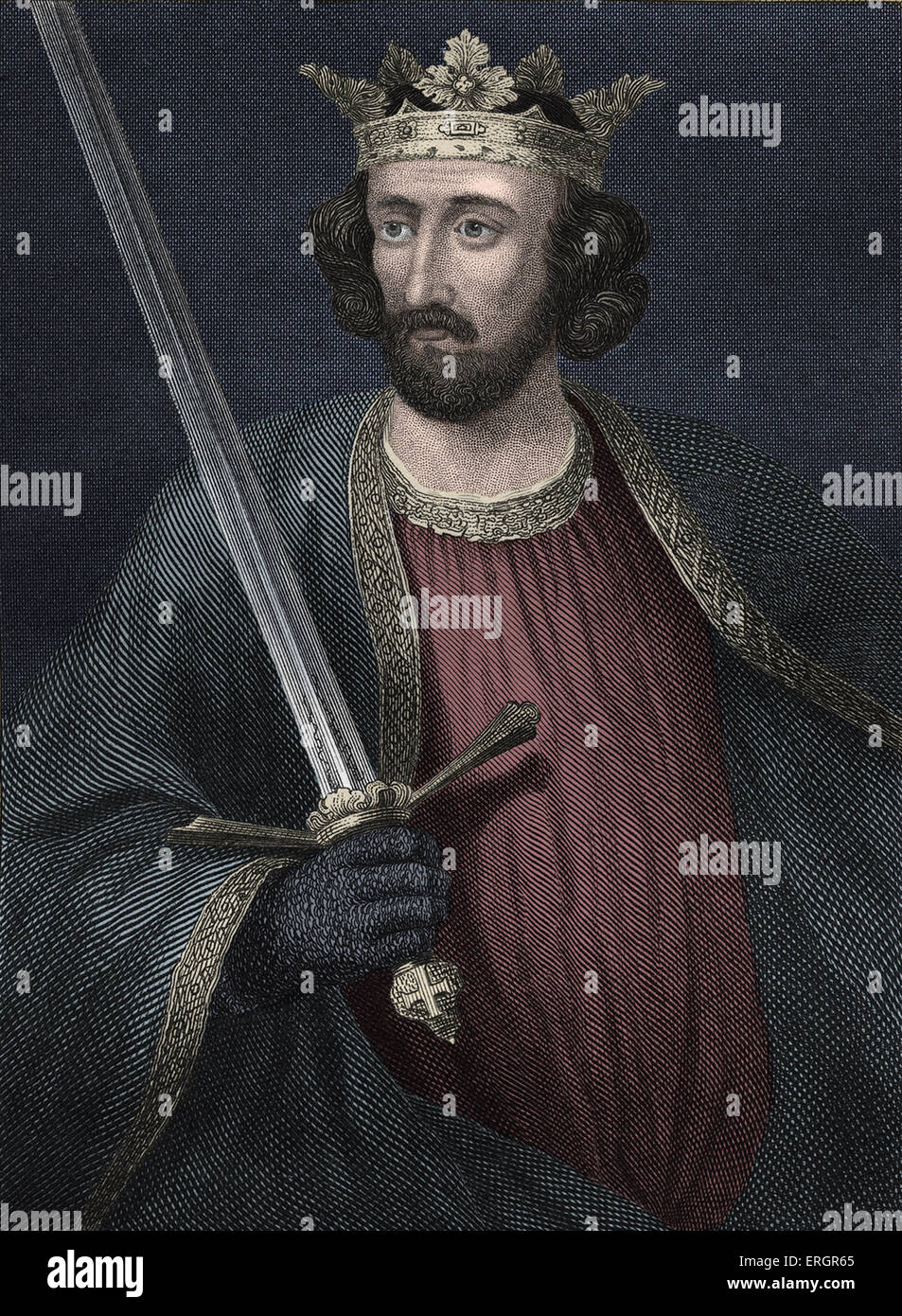 Édouard I, également connu sous le nom de Edward Longshanks et le marteau de l'Écossais , portrait. Le Roi de l'Angleterre de 1272 à 1307. 17 Juin Banque D'Images