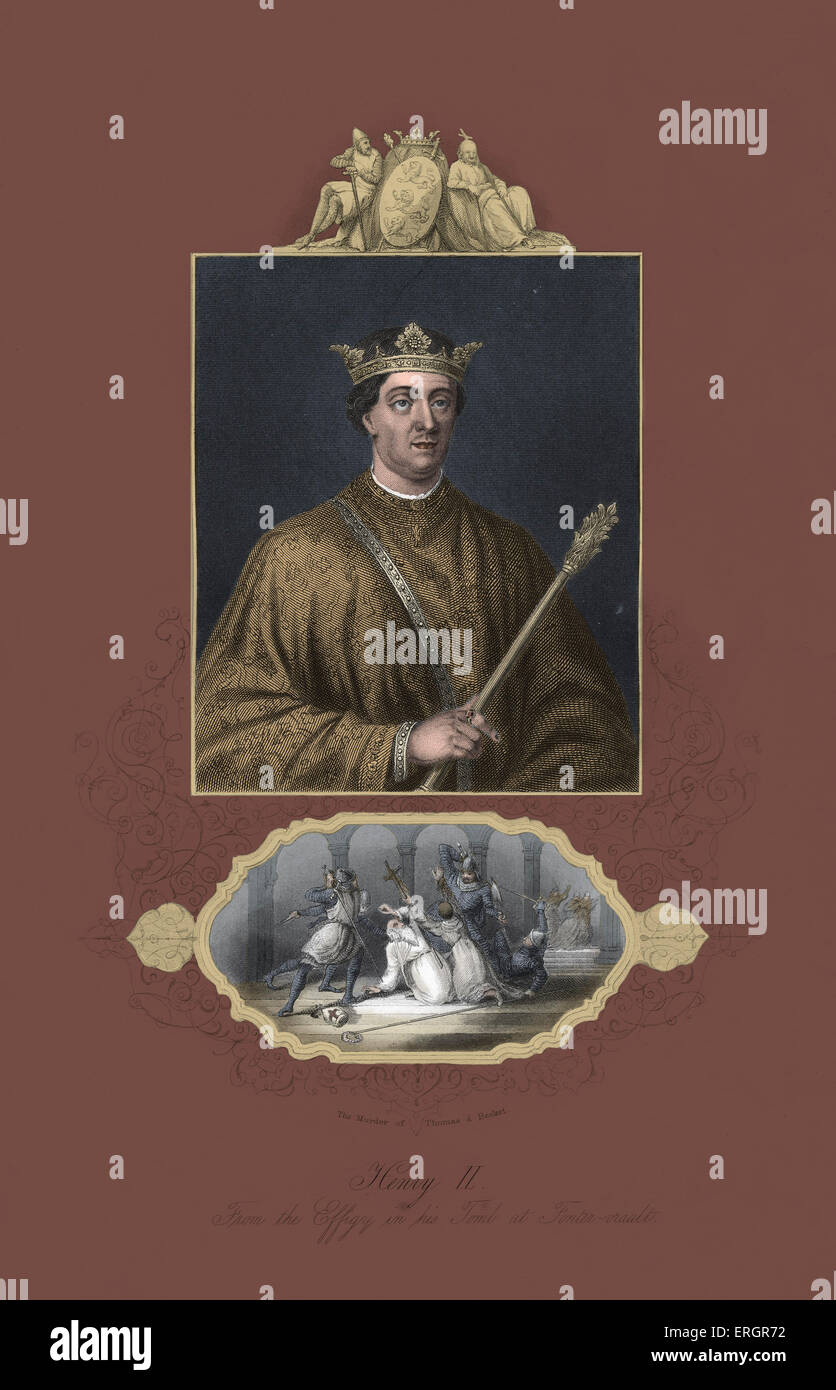 Henri II, roi d'Angleterre 1154-89, portrait. 5 mars 1133 - 6 juillet 1189. Banque D'Images