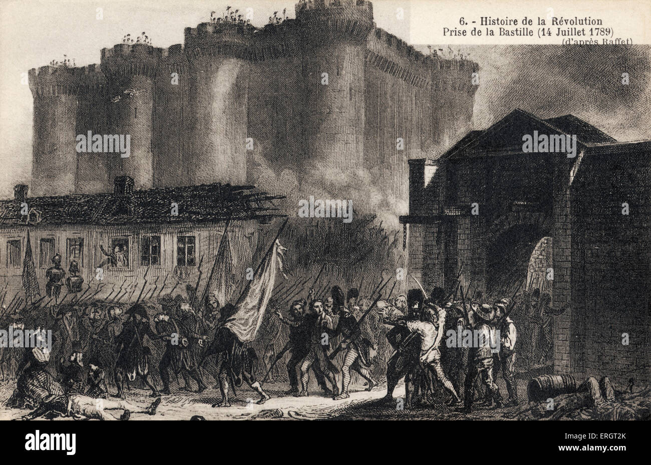 PARIS. Prise de la Bastille, 14 juillet 1789. Révolution française. Banque D'Images