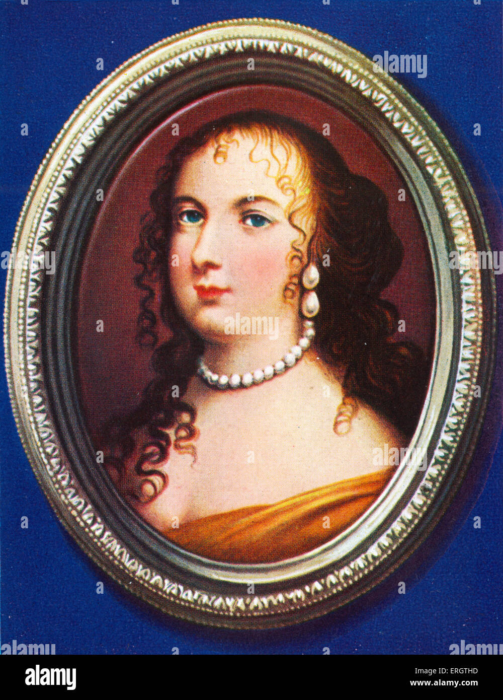 Marie-thérèse d'Espagne. Portrait de la reine de France et épouse de Louis XIV de France. Après une miniature par Jean Petitot. 10 Banque D'Images