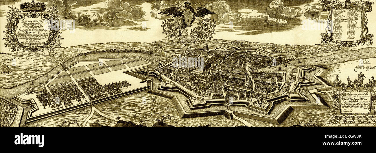 Berlin et ses environs à la fin du 17ème siècle. Banque D'Images