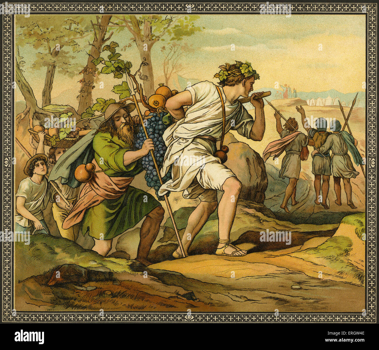 Le retour de Josué et Caleb qui est allé comme espions à Canaan, la