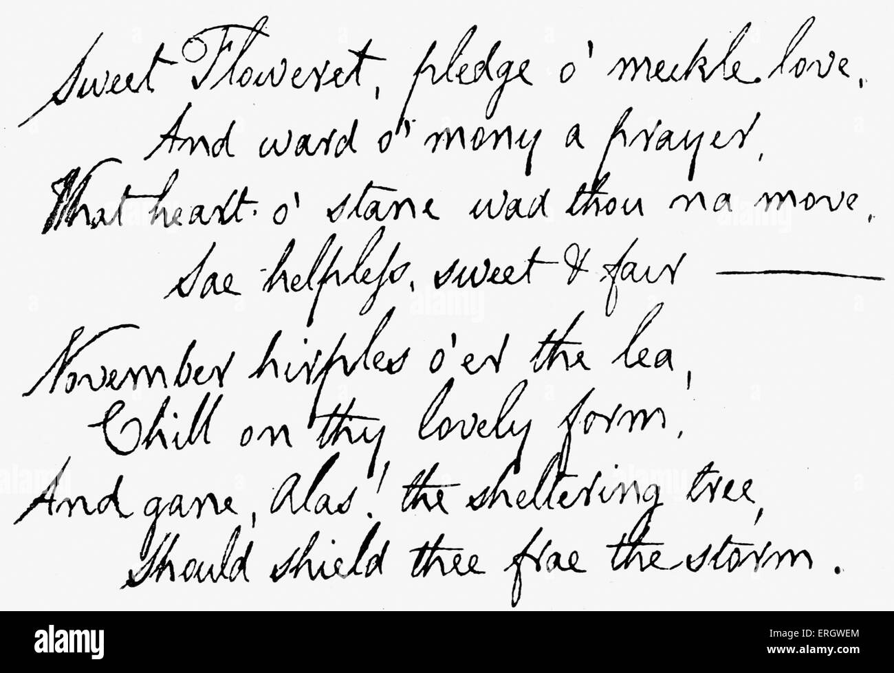 Sur La Naissance D Un Enfant Posthume Ecrit En 1790 Par Robert Burns Deux Premieres Strophes Du Poeme Verset 1 Sweet Flow Ret Photo Stock Alamy Sur La Naissance D Un Enfant Posthume Ecrit En 1790 Par Robert Burns Deux Premieres Strophes Du Poeme Verset 1 Sweet Flow Ret Photo Stock Alamy