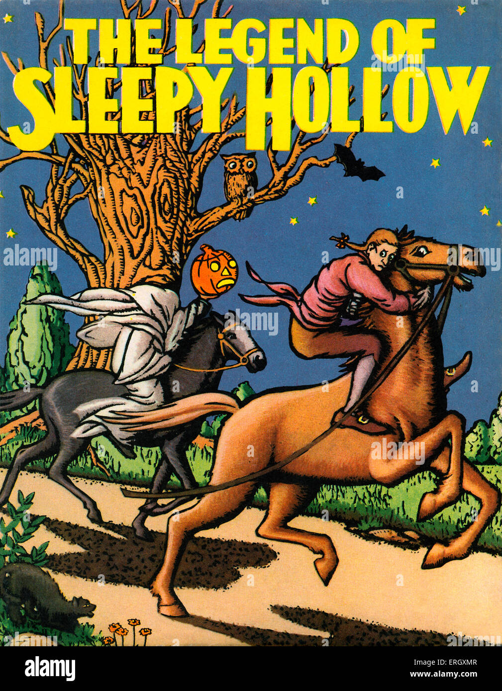 'La légende de Sleepy Hollow" de Washington Irving. Capot avant. Wifi : l'auteur américaine, 3 avril 1783 - 28 novembre 1859. Banque D'Images