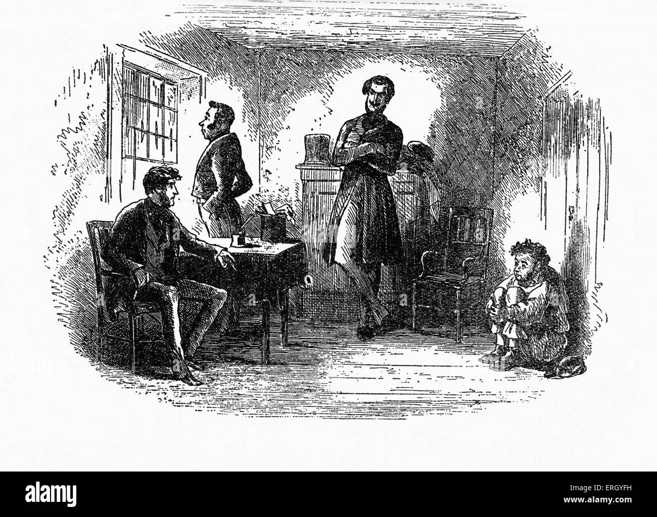 Little Dorrit de Charles Dickens. Illustré par Hablot Knight Browne. (Phiz). Sous-titre suivant : "à l'ancienne chambre ' CD : Anglais Banque D'Images