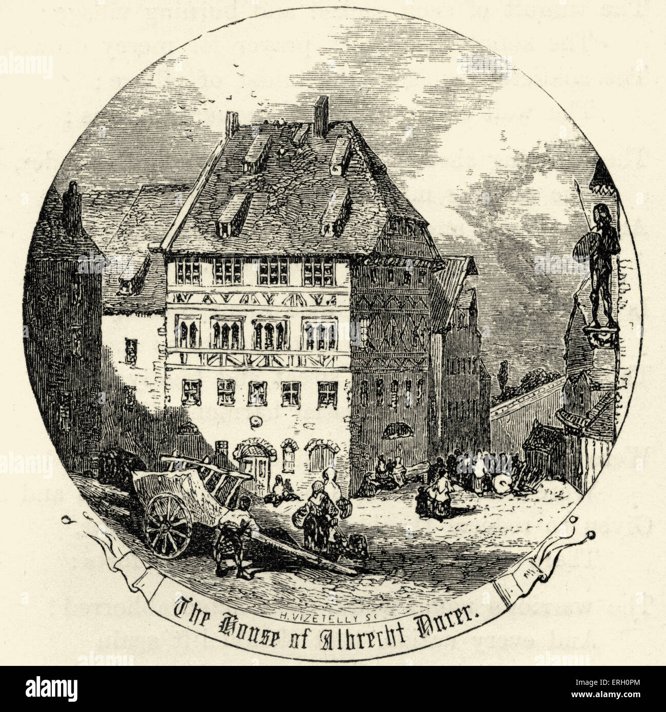 La maison d'Albrecht Dürer. Du poème "Nuremberg" par Henry Wadsworth Longfellow. Poète lyrique américain 27 février 1807 - 24 mars 1882 Banque D'Images