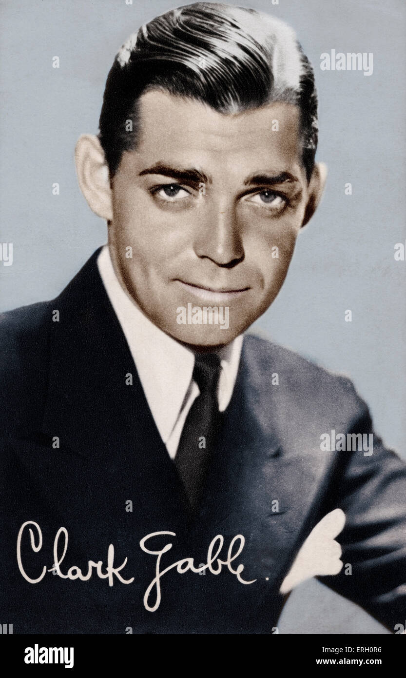 Clark Gable, portrait. Acteur de cinéma américain 2 février 1901 - 16 novembre 1960. Encore de la publicité. Banque D'Images