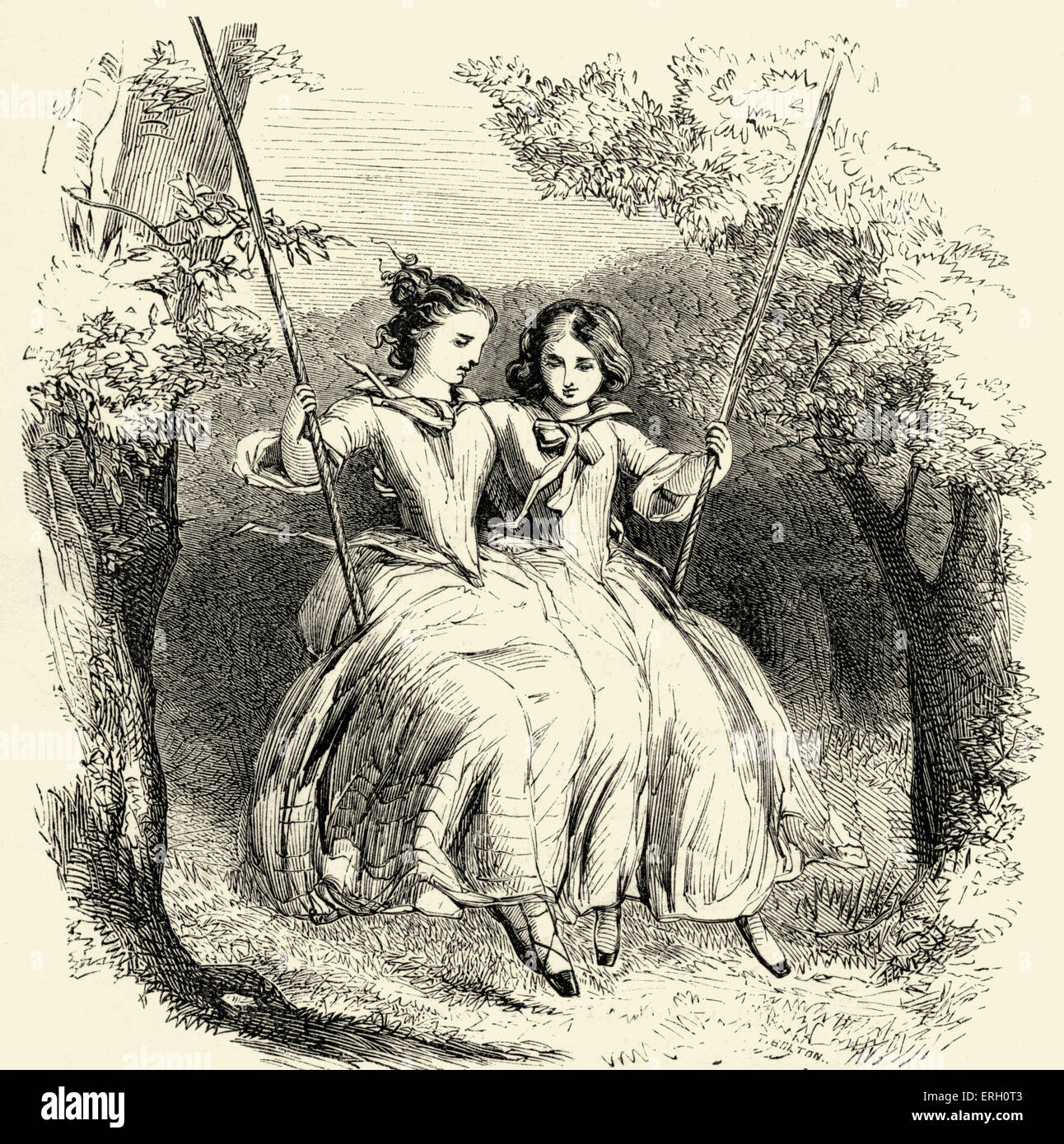 Les oiseaux de passage par Henry Wadsworth Longfellow. 'The Ropewalk Swing." (Henry Wadsworth) poète lyrique américain 27 février 1807 - 24 mars 1882 Banque D'Images