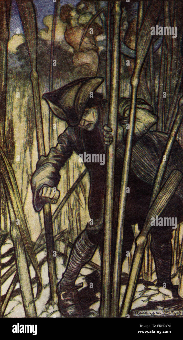 Les voyages de Gulliver par Jonathan Swift. D'abord publié en 1726. Légende : Gulliver et les moissonneurs. Satiriste anglo-irlandais, Banque D'Images