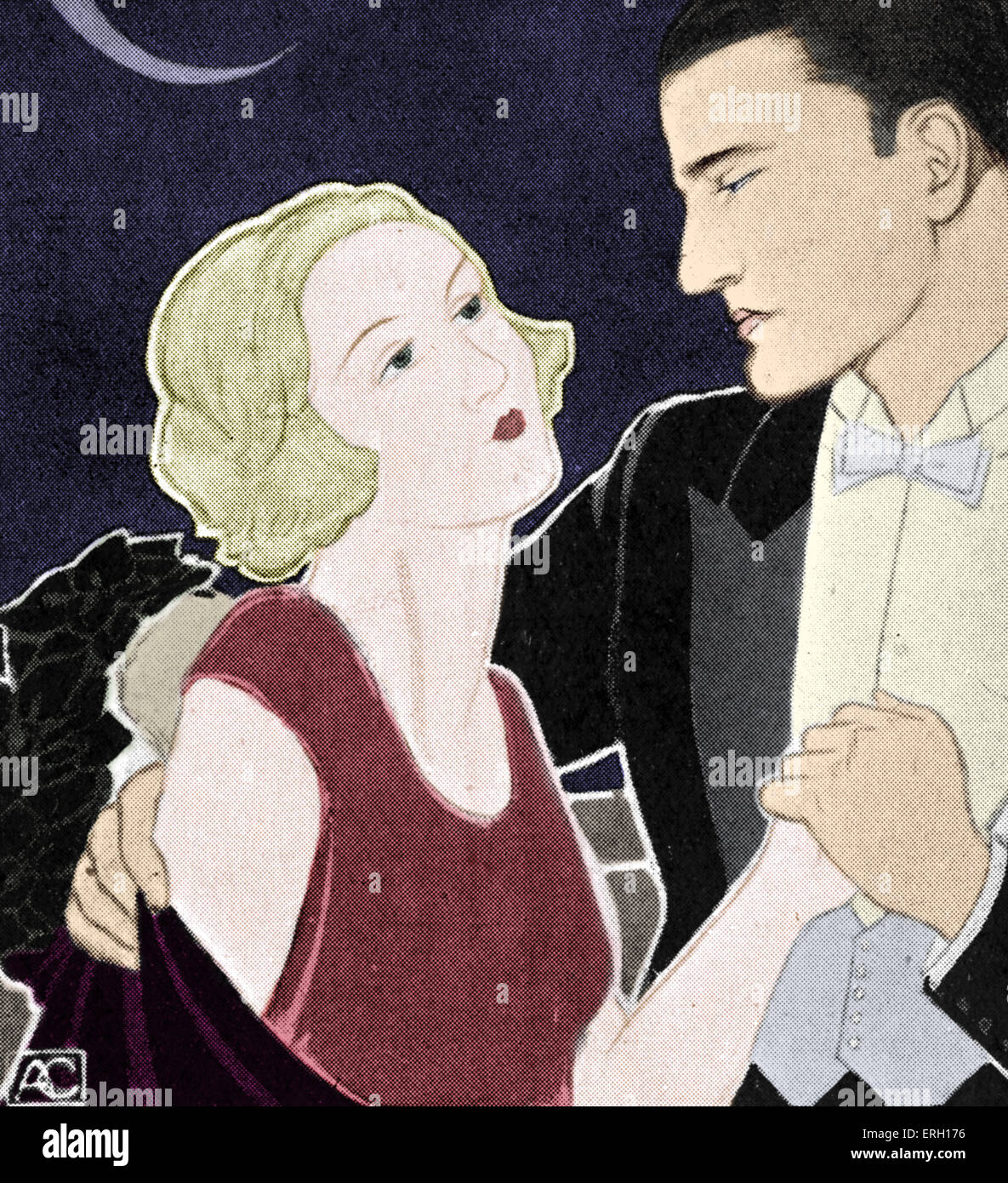 La vingtaine couple dancing, pack design, de vous et moi de Paul Géraldy, poète et dramaturge français 12 mai 1885 au 10 mars 1983 Banque D'Images