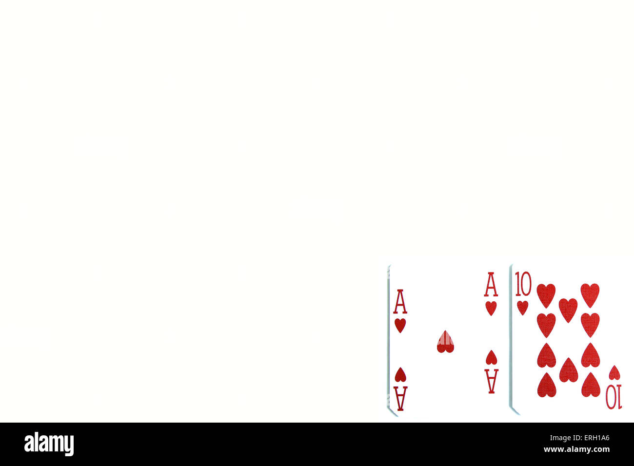 Best classic blackjack gagnant dix combinaison et Ace of Hearts Banque D'Images