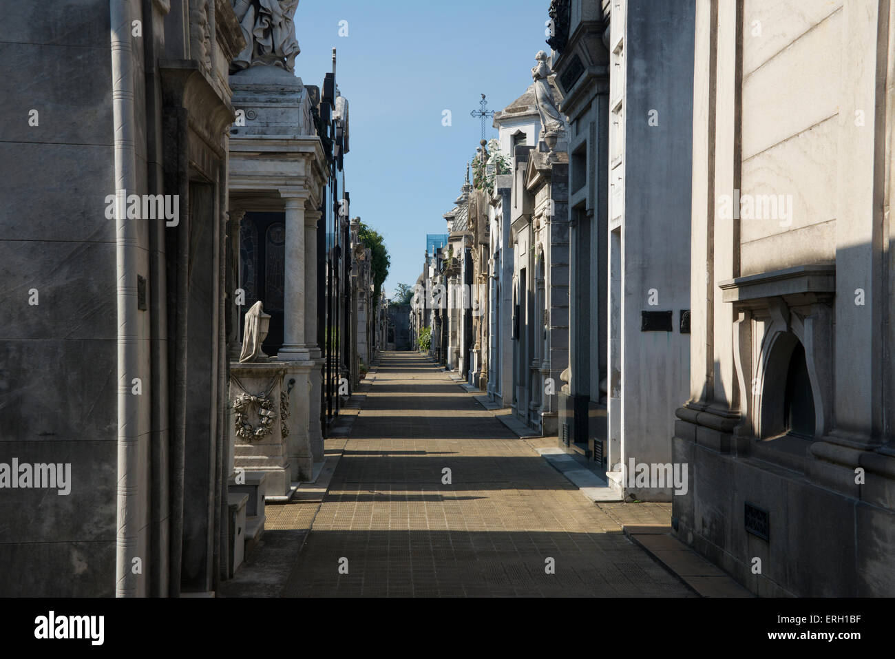 Rangée de mausolées du cimetière de Recoleta Buenos Aires Argentine Banque D'Images