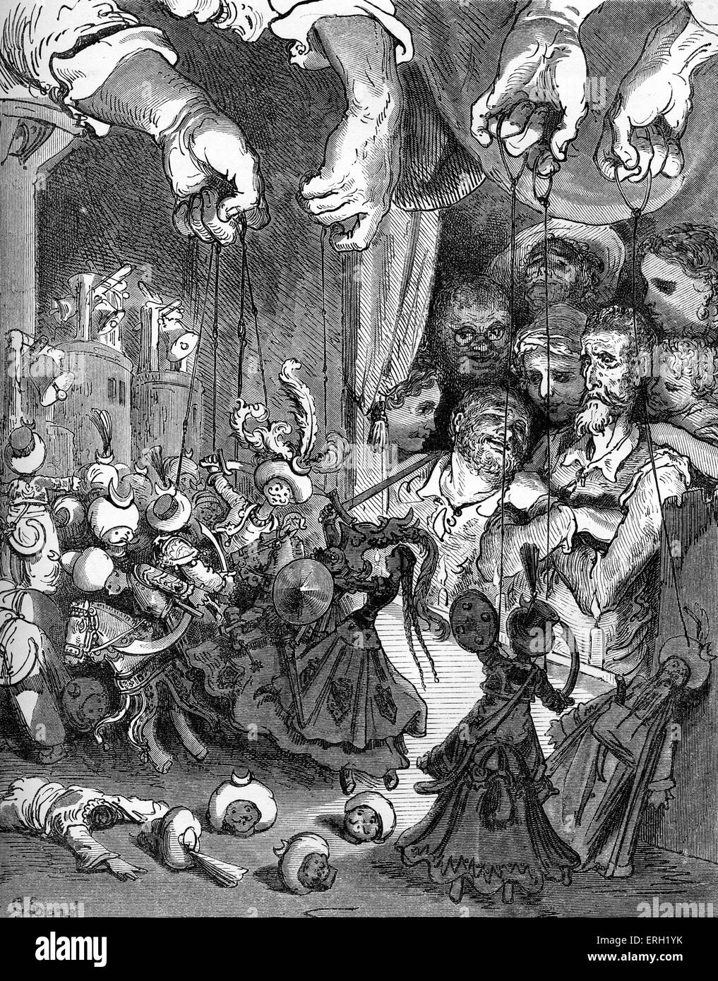 L'histoire de Don Quichotte de la Manche écrit par Miguel de Cervantes , auteur espagnol, et illustré par Gustave Dore. Banque D'Images