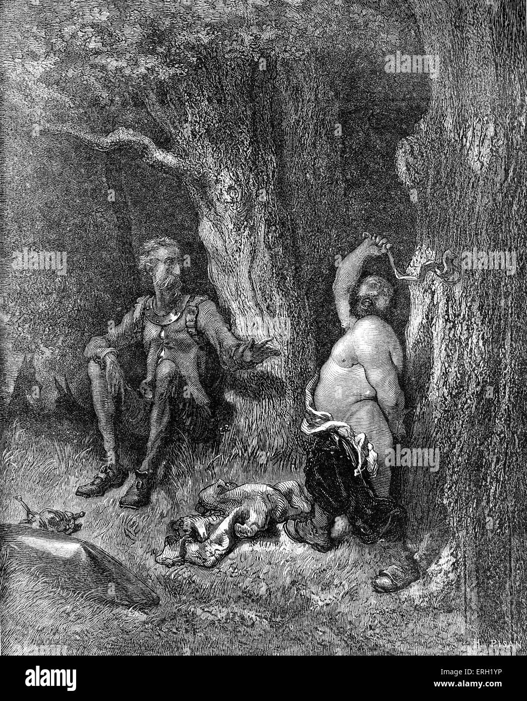 L'histoire de Don Quichotte de la Manche écrit par Miguel de Cervantes , auteur espagnol, et illustré par Gustave Dore. Banque D'Images