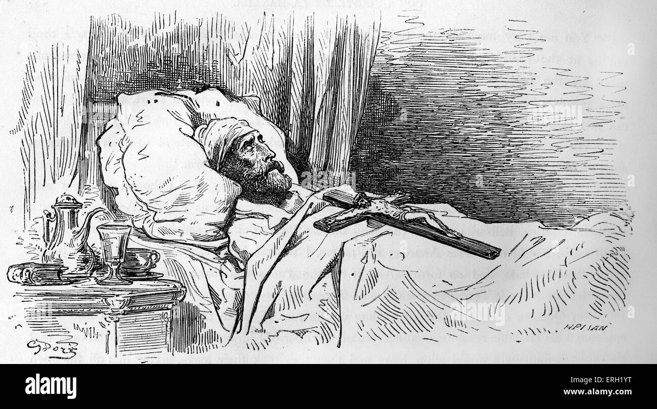 L'histoire de Don Quichotte de la Manche écrit par Miguel de Cervantes , auteur espagnol, et illustré par Gustave Dore. Banque D'Images