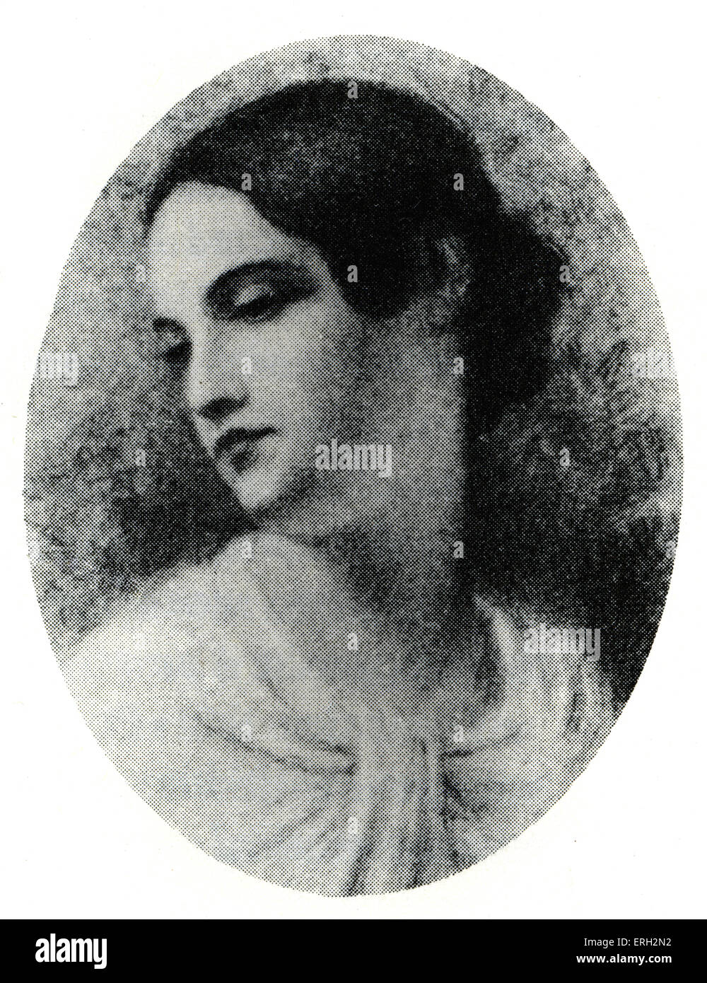 Virginia Clemm (1822 - 1847), cousin et l'épouse d'Edgar Allan Poe. EP:American auteur et poète : 19 janvier 1809 - 7 octobre 1849. Banque D'Images