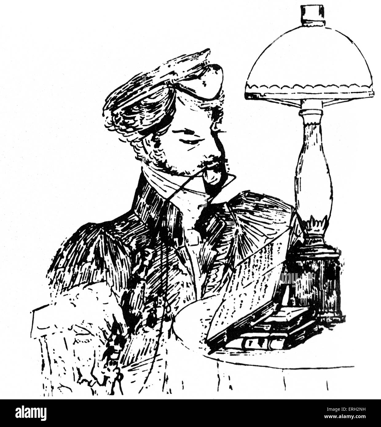 Henry Wadsworth Longfellow, à Göttingen et poète américain. 27 février 1807 - 24 mars 1882. Banque D'Images