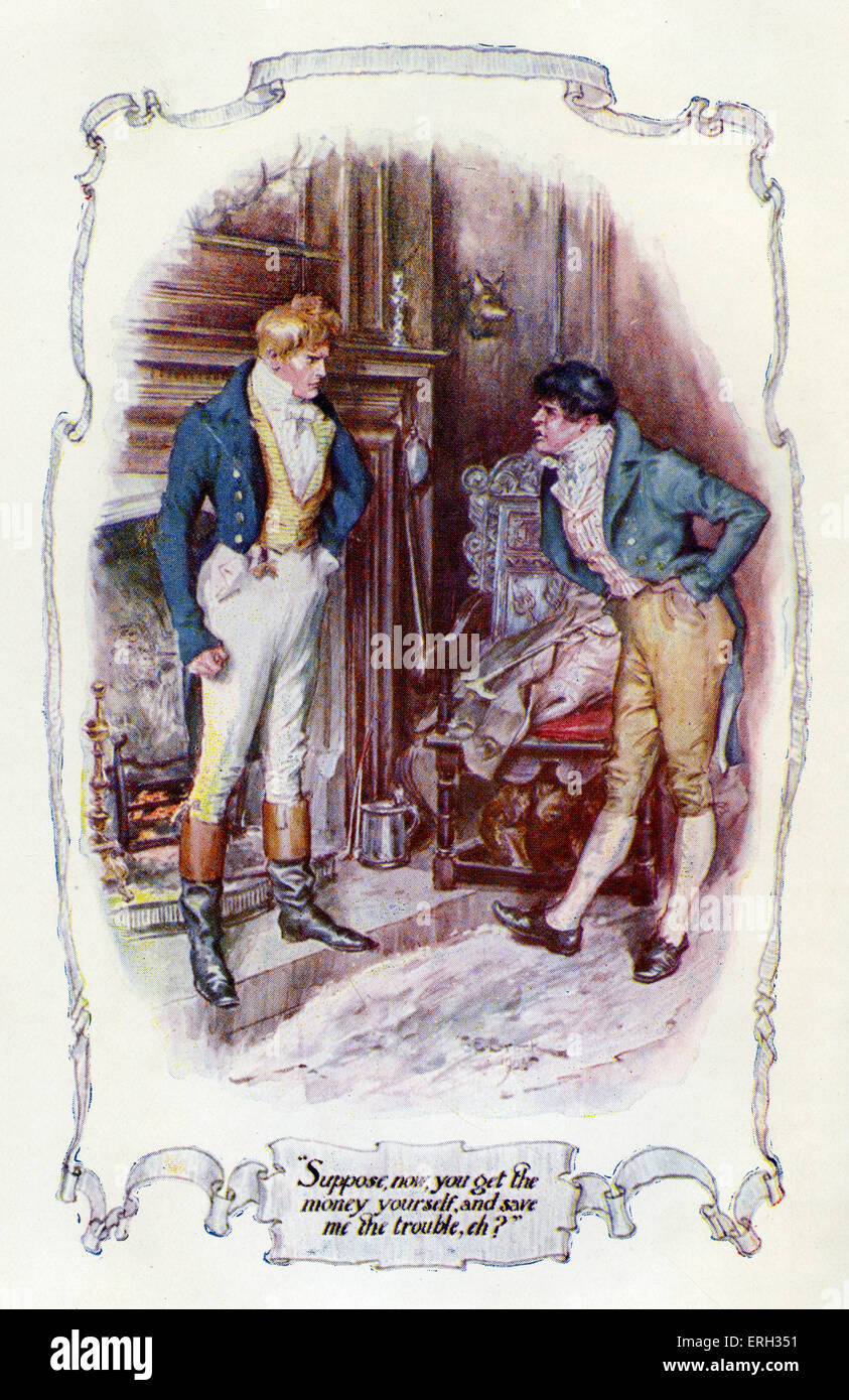Silas Marner ; le tisserand de Raveloe par George Eliot (nom de plume de Mary Ann Evans) publié en 1861. Illustration by CE Brock Banque D'Images