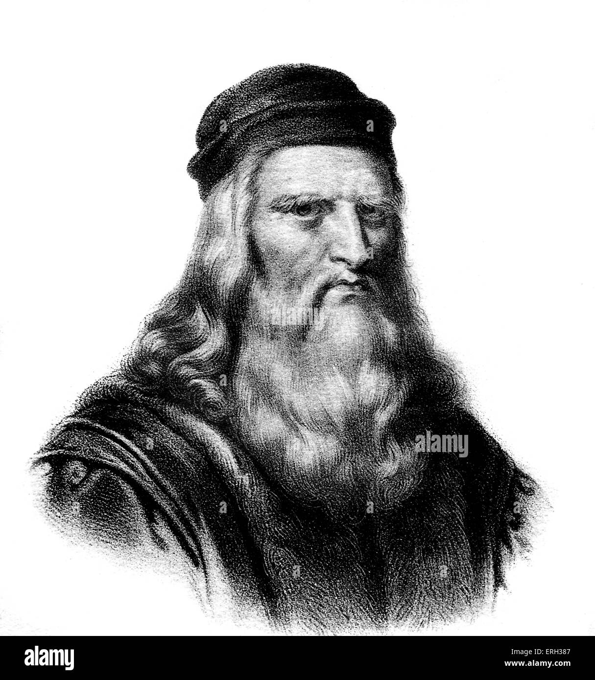 Leonardo da Vinci - Renaissance Italienne peintre, sculpteur, écrivain, scientifique, architecte et ingénieur.1452-1519 Banque D'Images