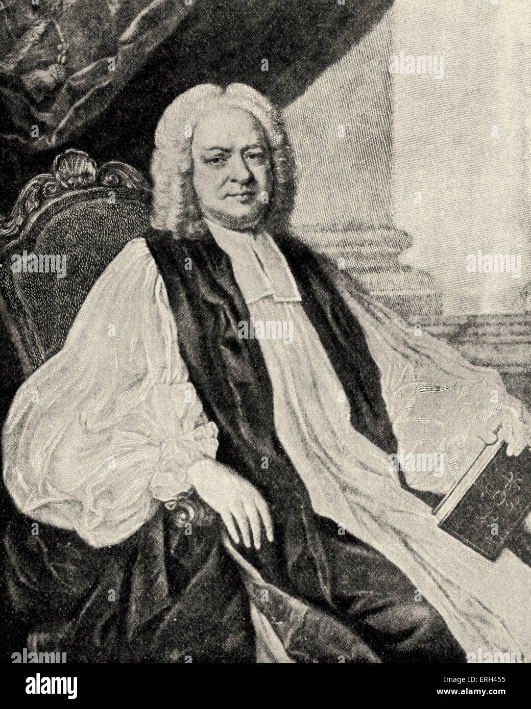 Thomas Sherlock, pasteur anglais et auteur connu pour sa 'Sermons'. Après gravure par J M'Ardell. TS : 1678 - 1761. Banque D'Images