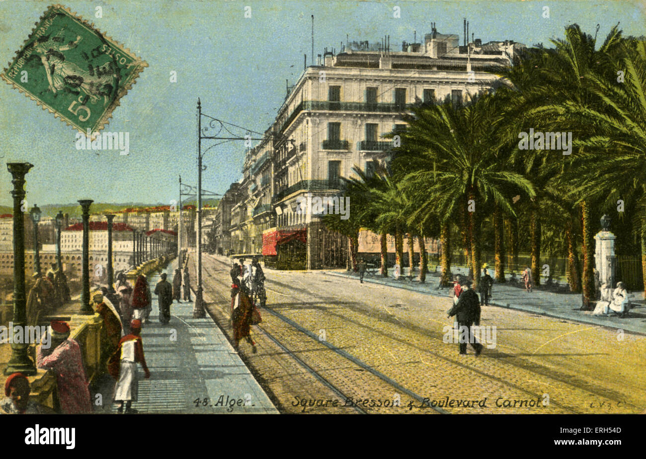 Tirage Citrate Vintage : Scène De Rue En Algérie - Circa 1895 - Format 8x10,5 Cm