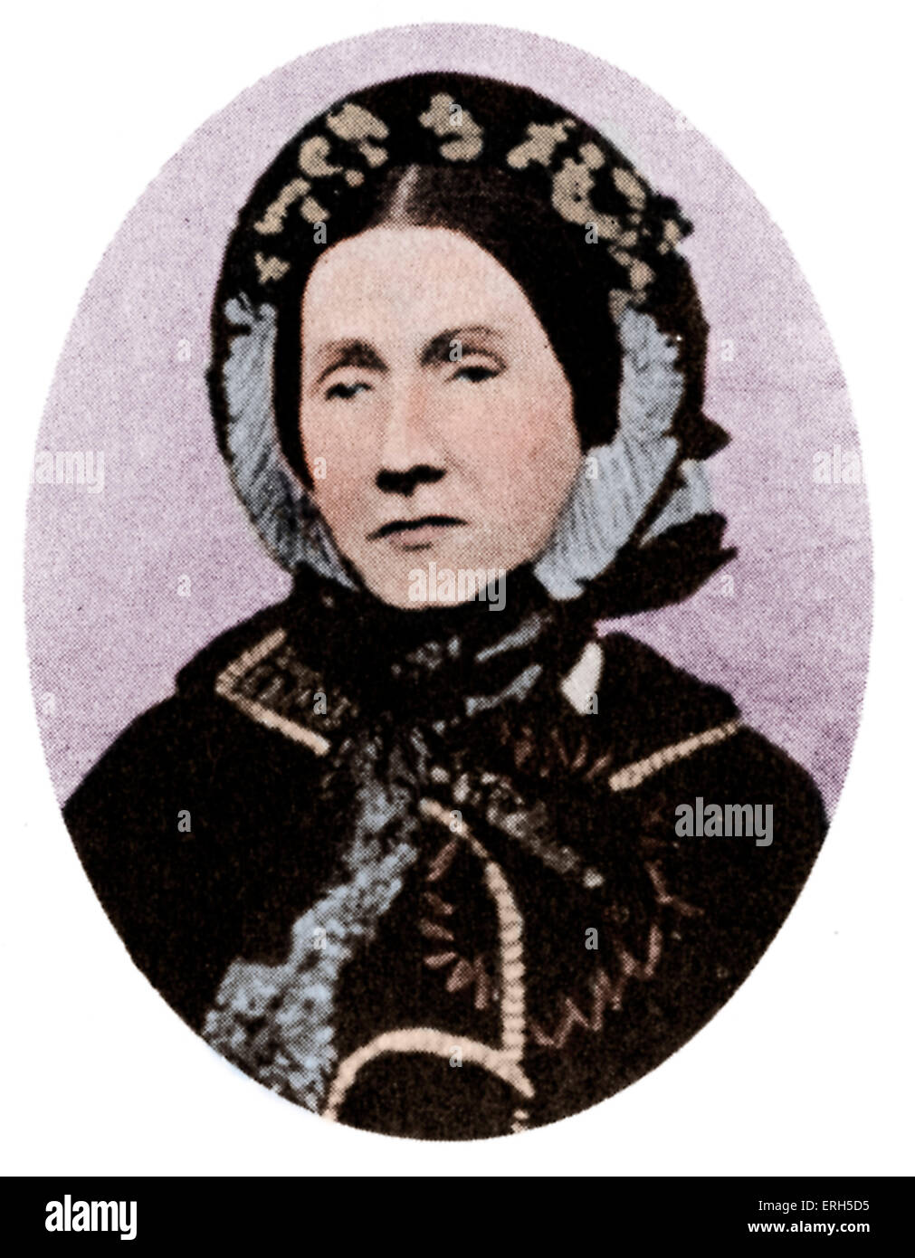 Julia Ward Howe, poète et abolitionniste américain. 27 mai1819 - 17 octobre 1910. Version colorisée. Banque D'Images