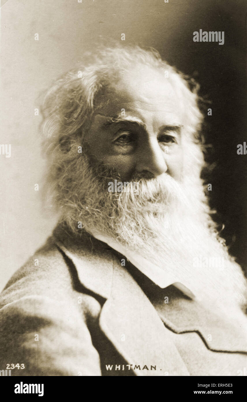 Walt Whitman, poète américain - portrait - 1819-1892 Banque D'Images