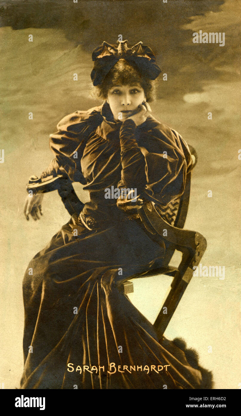 L'actrice française Sarah Bernhardt 22/23 Octobre 1844 - 26 mars 1923 Banque D'Images