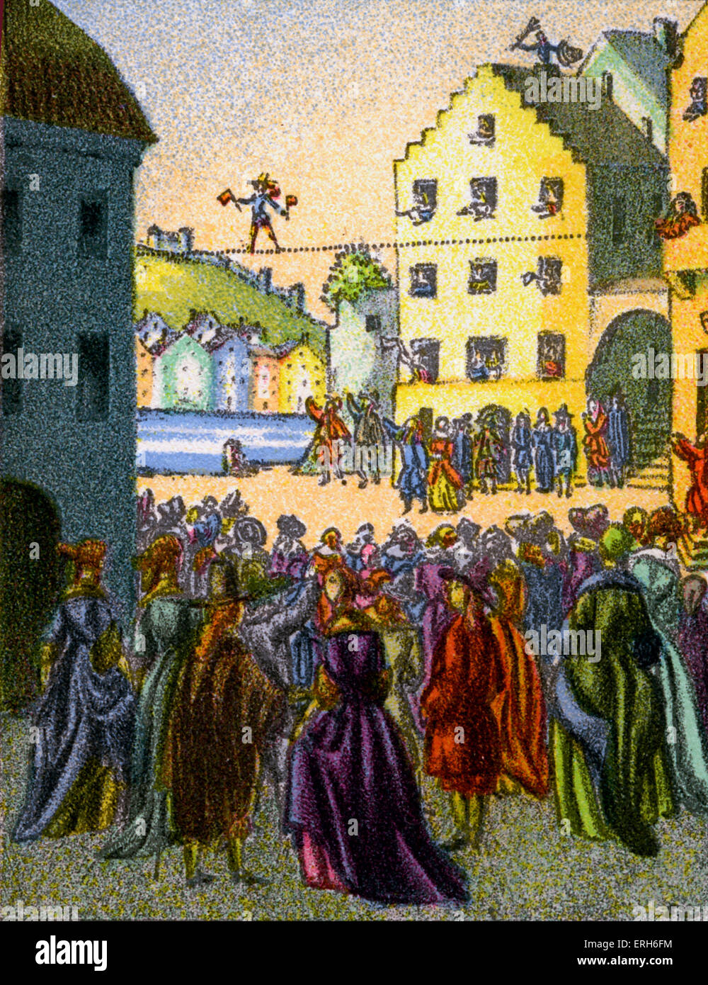 Die Glücksritter par Joseph von Eichendorff ('Les Aventuriers'). Novella, illustrés avec une lithographie de Fritzi Löw. JvE : Banque D'Images