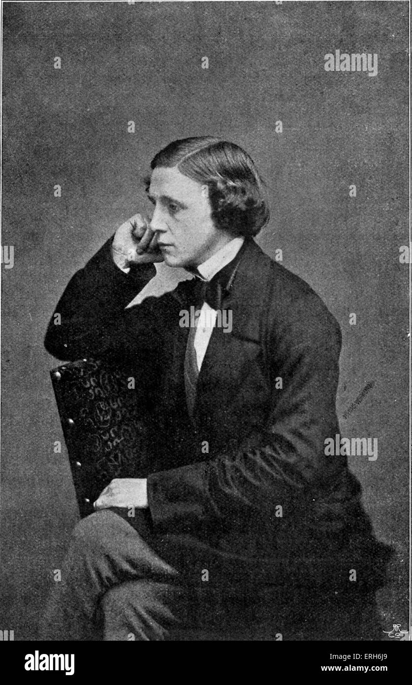 Lewis Carroll - portrait 23 ans. C. 1855. (De son vrai nom le Révérend Charles Lutwidge Dodgson) English Auteur : 27 janvier 1832 - 14 Banque D'Images