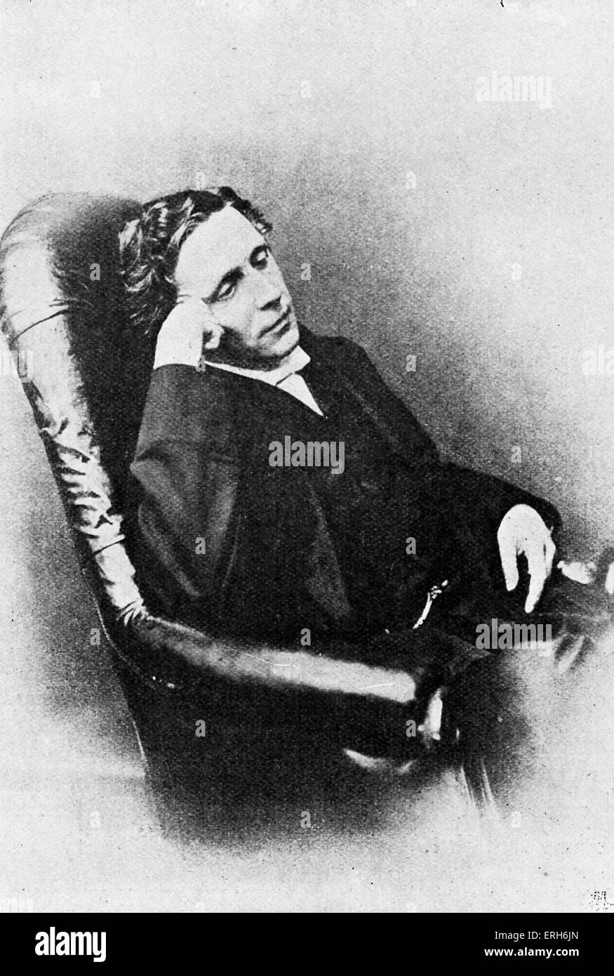 Lewis Carroll - portrait. (De son vrai nom le Révérend Charles Lutwidge Dodgson) English Auteur : 27 janvier 1832 - 14 janvier 1898. Banque D'Images