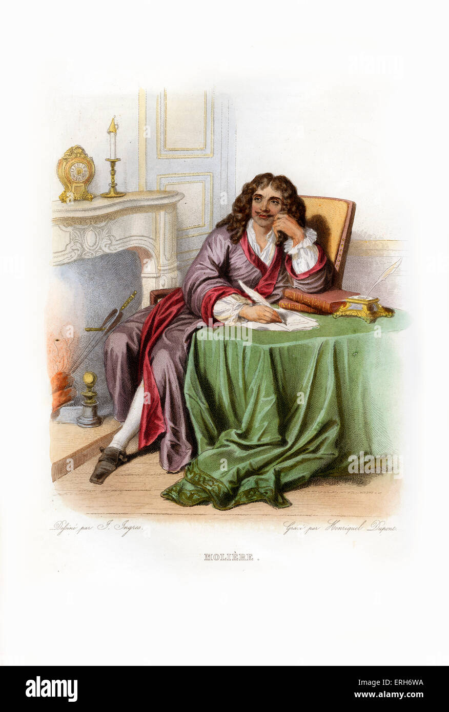 Jean-Baptiste Poquelin, connu sous le nom de Molière. Dramaturge et acteur français, considéré comme l'un des plus grands Banque D'Images