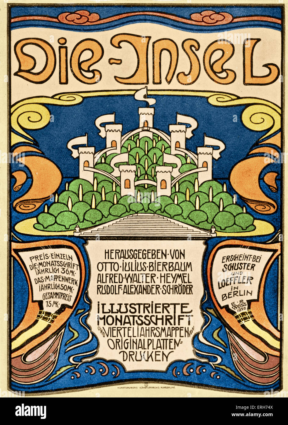 Die Insel ( l'île) - Revue d'art et littéraire allemand publié à Munich à partir de 1899 par Otto Julius Bierbaum, Alfred Banque D'Images