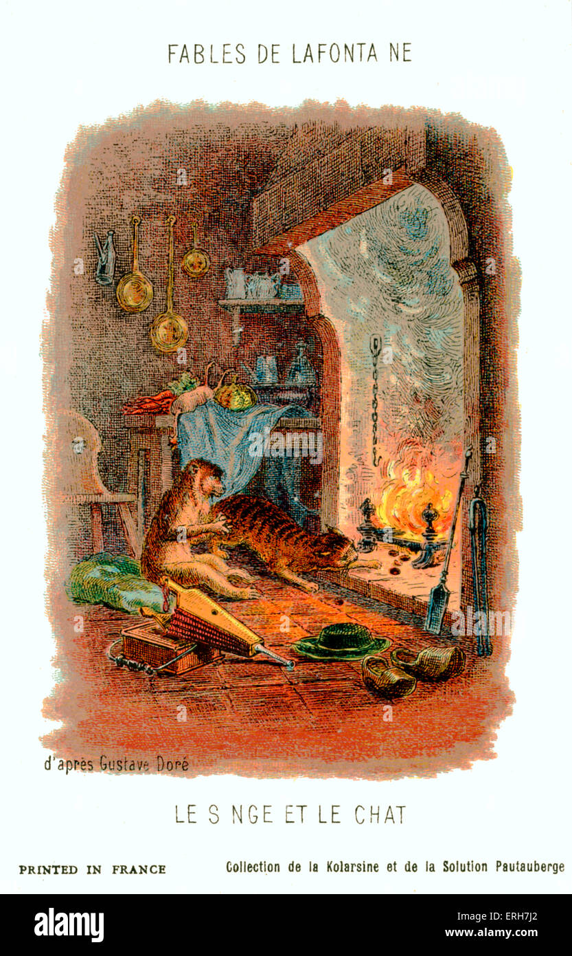 Le Singe Et Le Chat Fable De La Fontaine Le Singe Et Le Chat Apres L Illustration De Gustave Dore Jean De La Fontaine Photo Stock Alamy Le Singe Et Le Chat Fable De La Fontaine Le Singe Et Le Chat Apres L Illustration De Gustave Dore Jean De La Fontaine Photo Stock Alamy