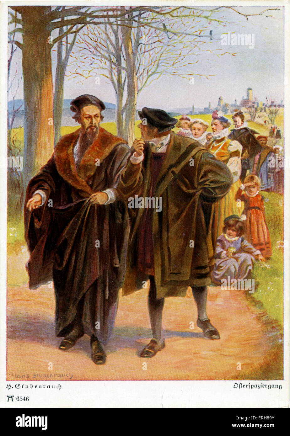 Faust de Johann Wolfgang von Goethe. L'écrivain et philosophe allemand : 28 août 1749 - 22 mars 1832. Illustration de Faust Banque D'Images