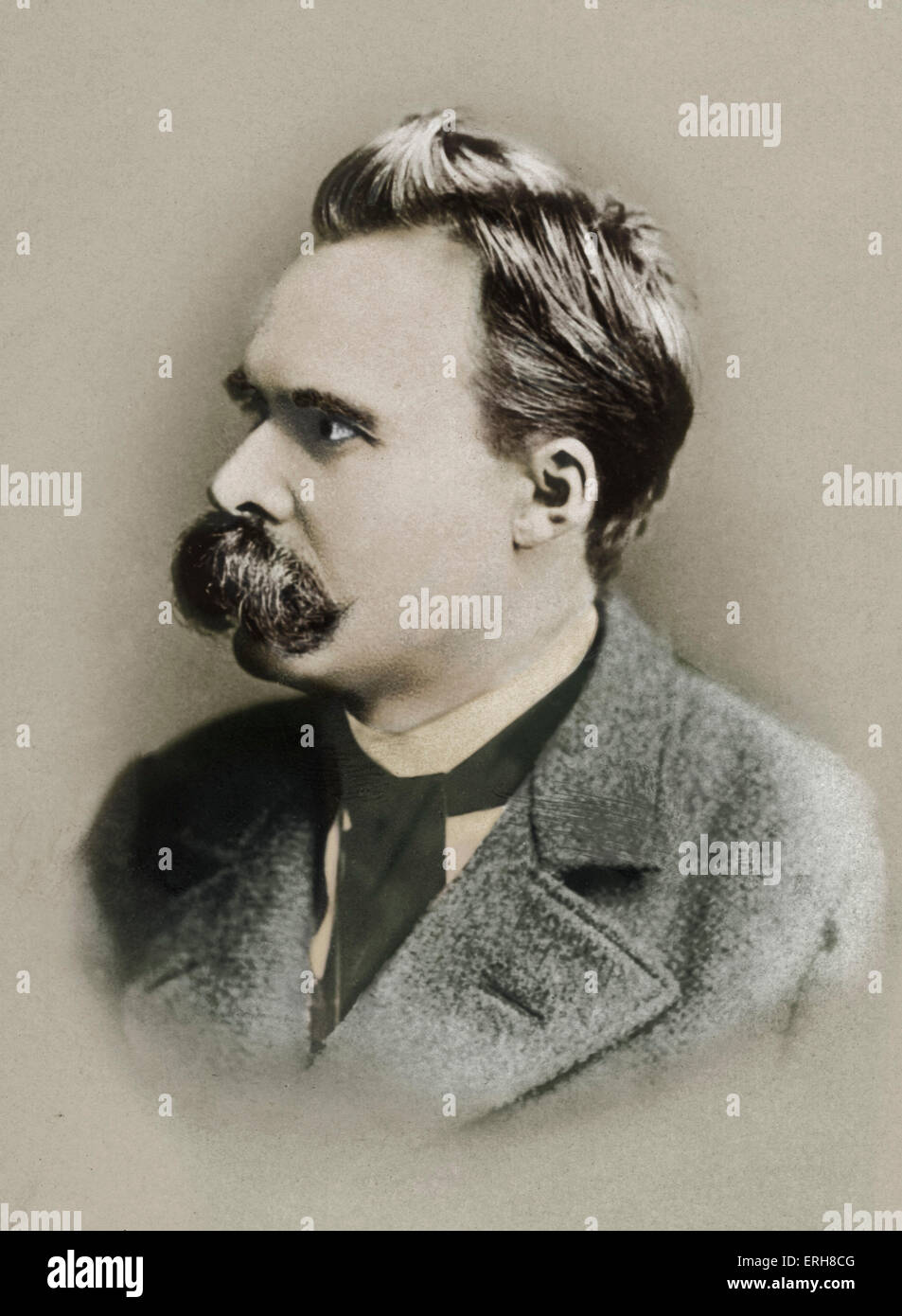 Friedrich Nietzsche - portrait. Philosophe allemand 1844-1900. Banque D'Images