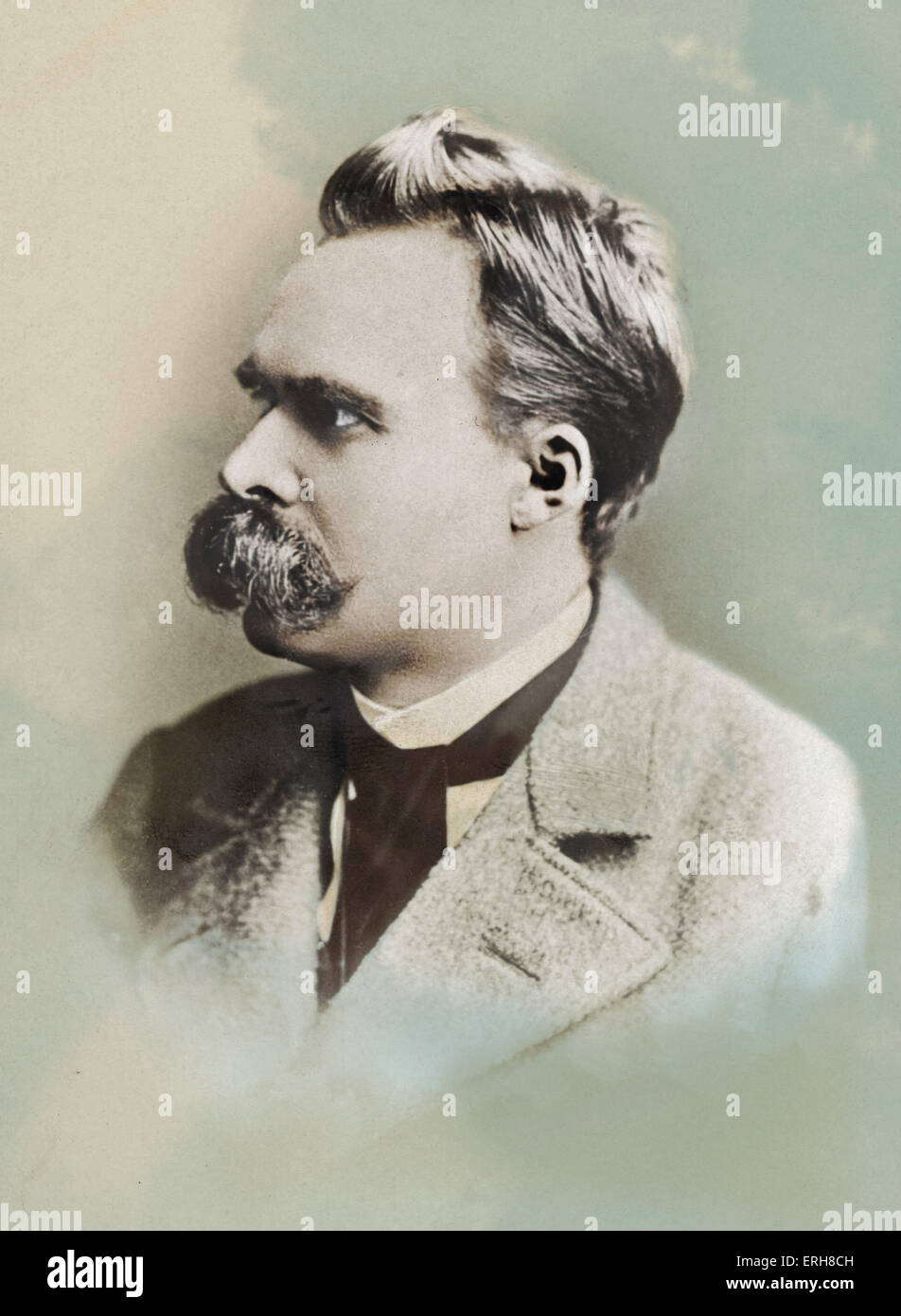 Friedrich Nietzsche - portrait. Philosophe allemand 1844-1900. Banque D'Images