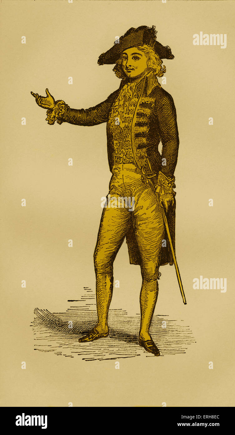 Mme Goodall, acteur anglais, dans 'Le Couple Constant' d'après un dessin de De Wilde, 1792 Banque D'Images