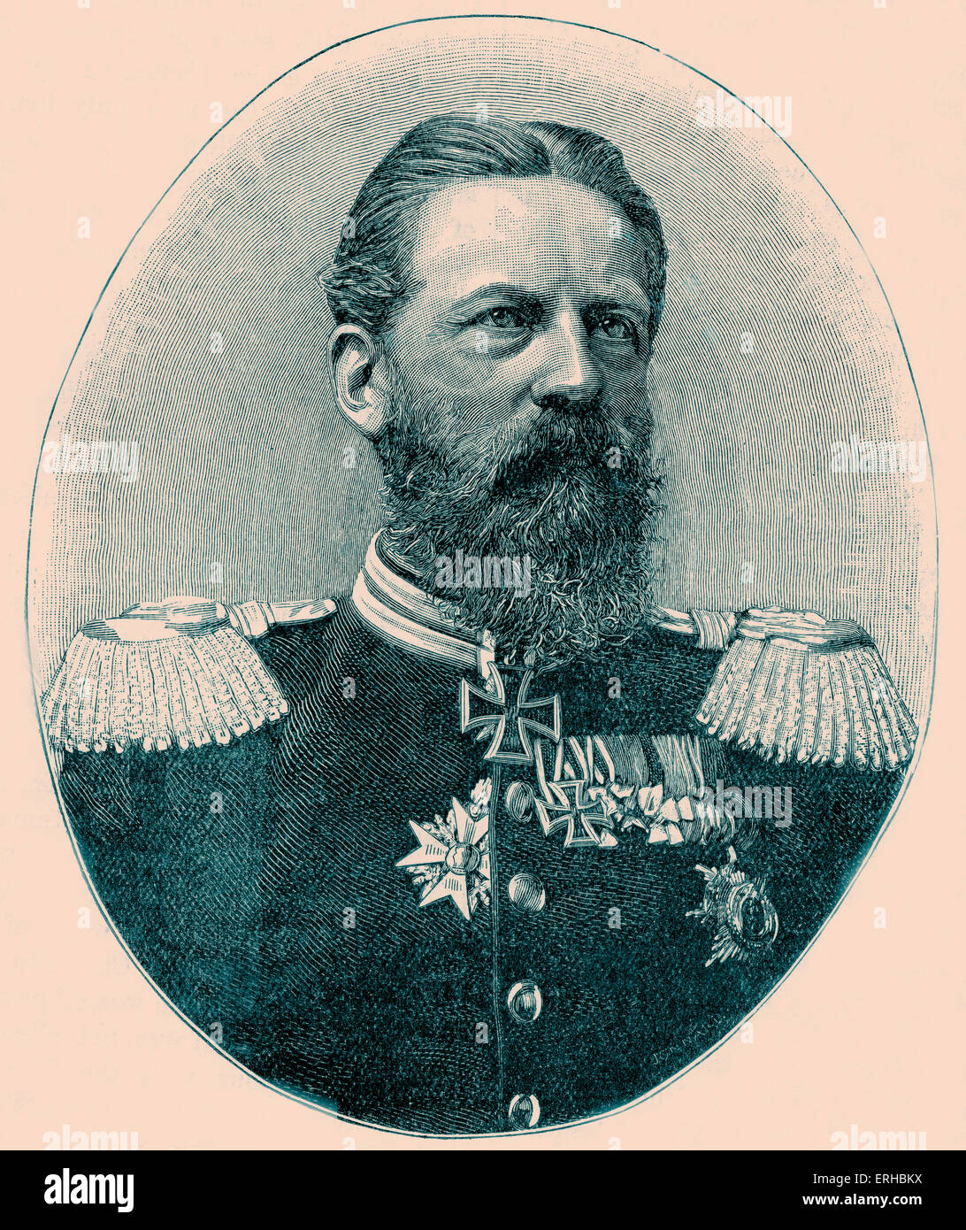 L'empereur Frédéric III / Friedrich Wilhelm Nikolaus Karl / Fritz (8 octobre 1831 - 15 juin 1888). L'empereur allemand et Roi de Banque D'Images
